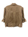 Cinq a Sept Size XS Tan Brown Cupro Gathered Short Puff Sleeve Pockets Jacket Tan Brown / XS