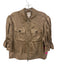 Cinq a Sept Size XS Tan Brown Cupro Gathered Short Puff Sleeve Pockets Jacket Tan Brown / XS