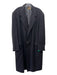 Oxxford Clothes Size 44 Black Cashmere Button Front Coat Black / 44