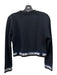 Opening Ceremony Size XS Black & Navy Blue Cotton Monogram Long Sleeve Top Black & Navy Blue / XS