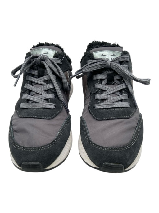 Voile Blanche Shoe Size 39 Black & Grey Synthetic Lace Up Faux Fur Sneakers Black & Grey / 39