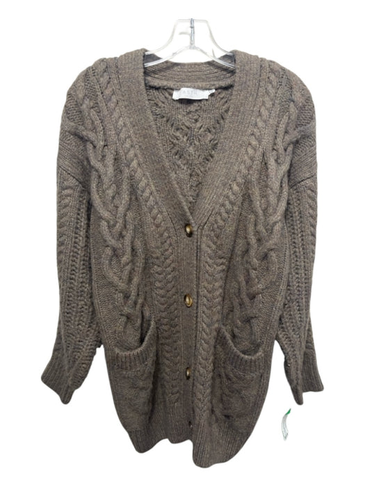 ASTR Size XS Muted Multi Acrylic & Wool Cable Knit Button Front Pockets Coat Muted Multi / XS
