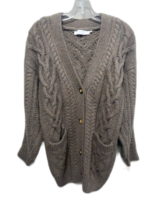 ASTR Size XS Muted Multi Acrylic & Wool Cable Knit Button Front Pockets Coat Muted Multi / XS