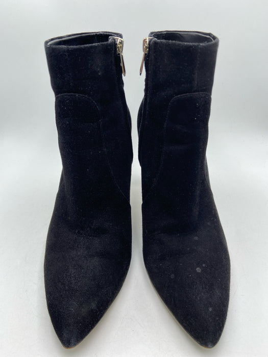 Sam Edelman Shoe Size 10 Black Suede Almond Toe Ankle Mid Heel Booties