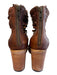Free Bird Shoe Size 8 Brown Leather Upper Woven Detail Small block heel Boots Brown / 8