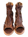 Free Bird Shoe Size 8 Brown Leather Upper Woven Detail Small block heel Boots Brown / 8