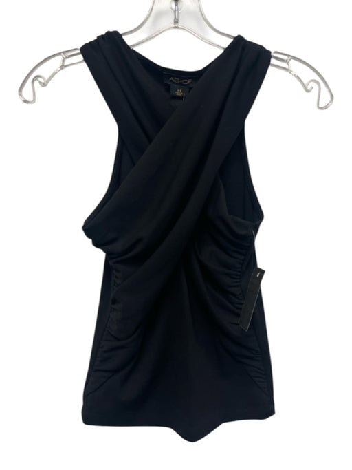 AS by DF Size XS Black Polyester Blend Twist Front Sleeveless Top Black / XS