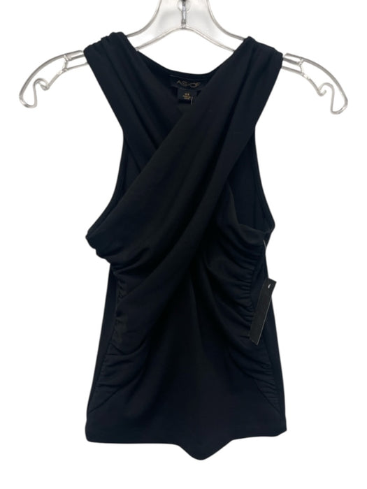 AS by DF Size XS Black Polyester Blend Twist Front Sleeveless Top Black / XS