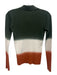 Derek Lam 10 Crosby Size XS Green, White, Orange Cotton Ribbed Knit Ombre Top Green, White, Orange / XS