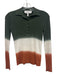 Derek Lam 10 Crosby Size XS Green, White, Orange Cotton Ribbed Knit Ombre Top Green, White, Orange / XS