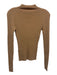 LITA by Ciara Size S Tan Brown Wool Blend Ribbed Knit High Neck Sweater Tan Brown / S