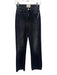 Wandler Size 24 Washed Black Cotton High Rise Zip & Button Straight Leg Jeans Washed Black / 24
