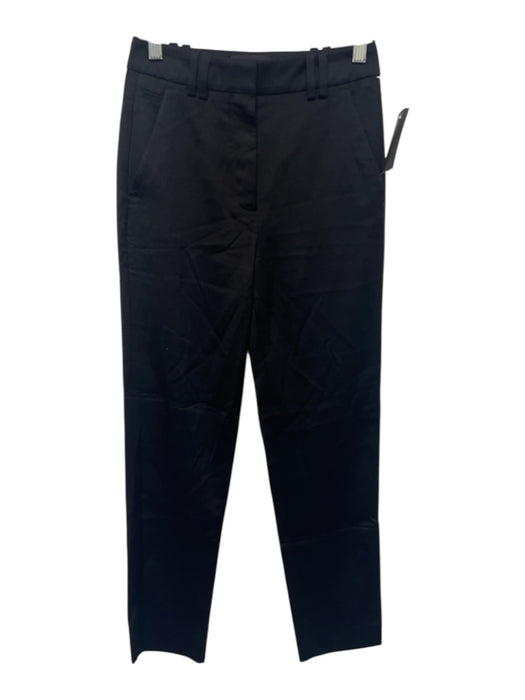The Kooples Size 32 / XS Black Viscose Blend High Rise Slim Straight Pants Black / 32 / XS