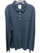 Billy Reid Size XXL Blue Cotton Striped Polo Men's Long Sleeve Shirt Blue / XXL