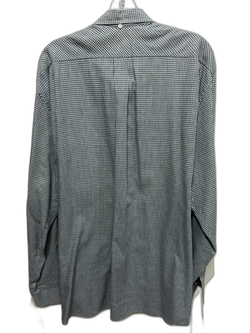 Billy Reid Size XXL Gray & White Cotton Plaid Button up Men's Long Sleeve Shirt Gray & White / XXL