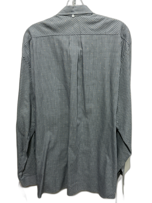 Billy Reid Size XXL Gray & White Cotton Plaid Button up Men's Long Sleeve Shirt Gray & White / XXL