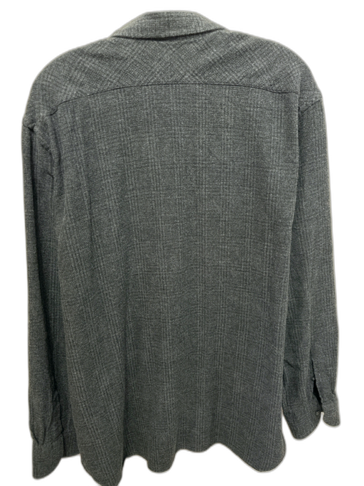 Billy Reid Size XXL Gray Cotton Blend Plaid Button up Men's Long Sleeve Shirt Gray / XXL