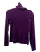 Henri Bendel Size M Purple Velvet Turtleneck Long Sleeve Top Purple / M