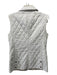 Burberry Size M White Polyester Quilted Snap Front Collar Vest White / M