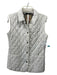 Burberry Size M White Polyester Quilted Snap Front Collar Vest White / M