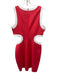 Staud Size M Coral Pink & White Rayon & Polyamide Sleeveless Cut Outs Dress Coral Pink & White / M