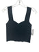 A.L.C. Size S Black Rayon Blend Stretch Knit Sleeveless Sweetheart Neckline Top Black / S