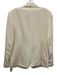 Bloomingdale's Size 6 Cream White Silk Beaded Detail Shoulder Pads Pant Set Cream White / 6