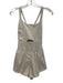 FP Movement Size S Khaki Beige Polyamide Blend Criss Cross Back Athletic Romper Khaki Beige / S