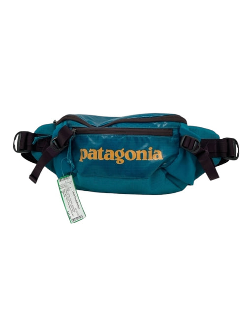 Patagonia Teal & Yellow Polyester Adjustable Utilitarian Zip closure Bag Teal & Yellow / M