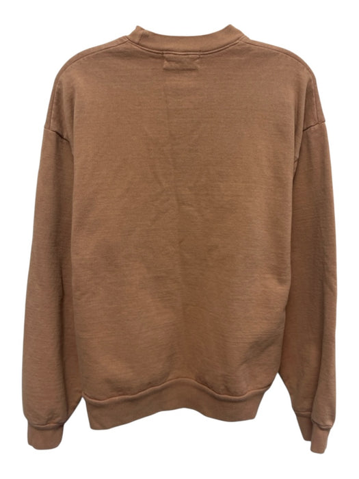 Inko Size M Tan Cotton Solid Sweatshirt Men's Long Sleeve Shirt Tan / M
