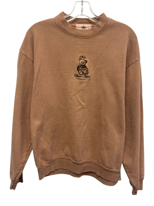 Inko Size M Tan Cotton Solid Sweatshirt Men's Long Sleeve Shirt Tan / M