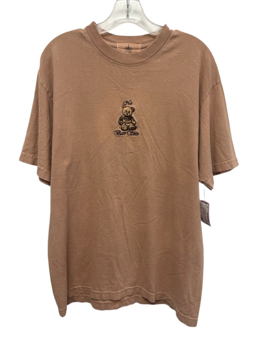 Inko Size M Tan Cotton Solid T shirt Crew Men's Short Sleeve Tan / M