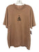 Inko Size M Tan Cotton Solid T shirt Crew Men's Short Sleeve Tan / M