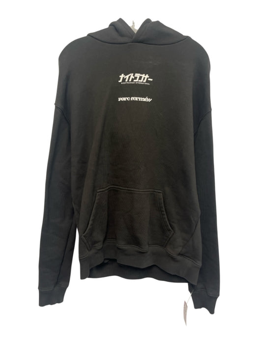Parc Ferme Size XL Black & White Cotton logo Hoodie Men's Jacket Black & White / XL