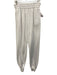 Frankies Bikinis Size XL White Cotton Elastic Waist High Waist Sweatpants White / XL