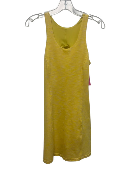 Dress Size M Yellow & White Nylon Blend Athletic Skort Heathered Dress Yellow & White / M
