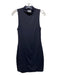 Babaton Size M Black Nylon Lined Mock Neck Sleeveless Body Con Dress Black / M