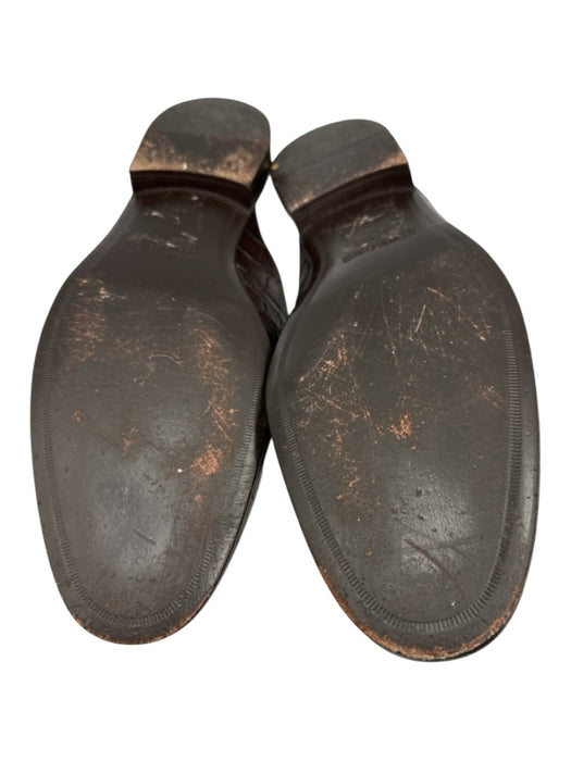 Roberto Cavalli Shoe Size 44 Brown Leather Crocodile Embossed Slip On Shoes Brown / 44