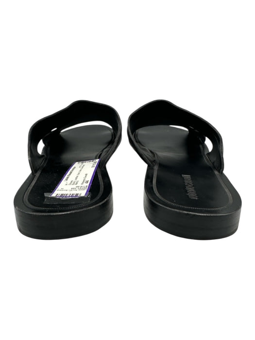 Roberto Cavalli Shoe Size 44 Black Leather Solid Slide Men's Shoes Black / 44