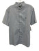 French Connection Size L Light blue Cotton Solid Button Up Men's Short Sleeve Light blue / L