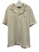 Karl Lagerfeld Size XL Off White Polyester Blend Solid Knit Polo Short Sleeve Off White / XL