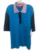 Hugo Hugo Boss Size M Blue & Navy Cotton Blend Knit Polo Men's Short Sleeve Blue & Navy / M