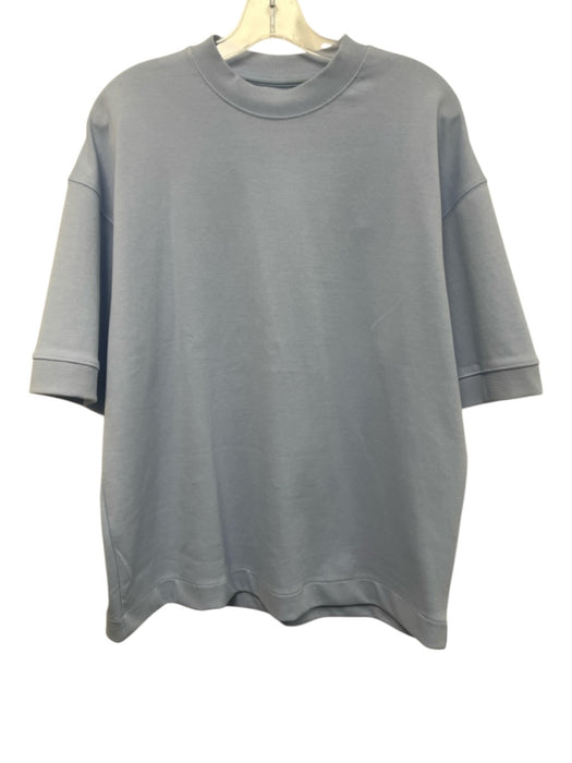 Denim & Flower NWT Size M Light blue Cotton Blend Solid T shirt Short Sleeve Light blue / M