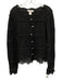 Caroline Constas Size M Black Acrylic Blend Cardigan Knit Buttons Sweater Black / M