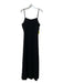 COS Size L Black Viscose Blend Spaghetti Strap Shift Dress Cowl neck Maxi Dress Black / L