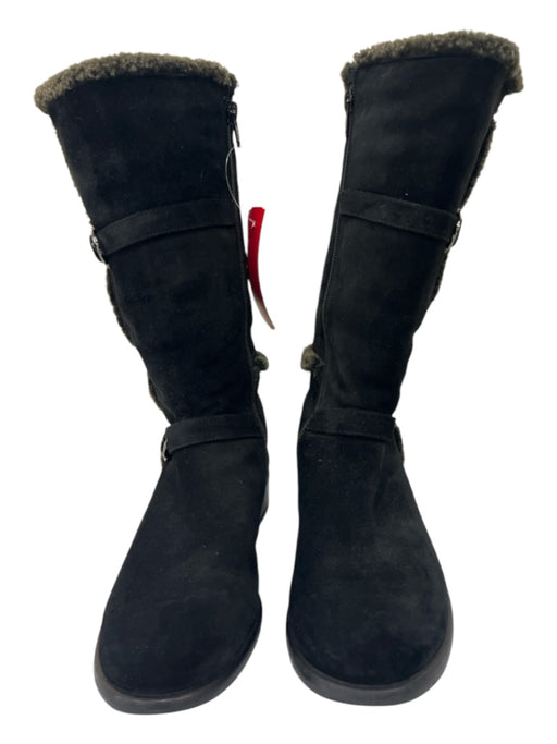 Stuart Weitzman Shoe Size 2 Black Suede Fleece Lined Buckle Detail Boots Black / 2