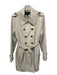 London Fog Size L Khaki Beige Polyester Solid Tortoise Buttons Trench Coat Khaki Beige / L