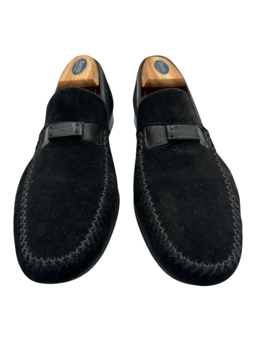 Magnanni Shoe Size 10 AS IS Black Suede Solid Loafer Men's Shoes Black / 10