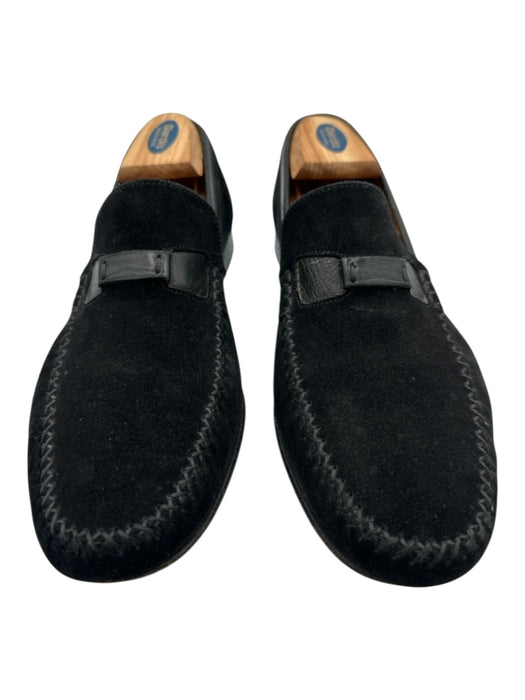 Magnanni Shoe Size 10 AS IS Black Suede Solid Loafer Men's Shoes Black / 10