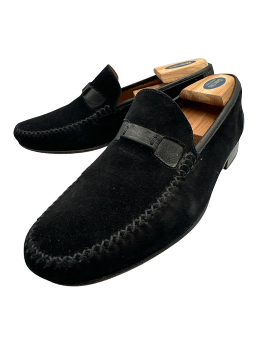 Magnanni Shoe Size 10 AS IS Black Suede Solid Loafer Men's Shoes Black / 10